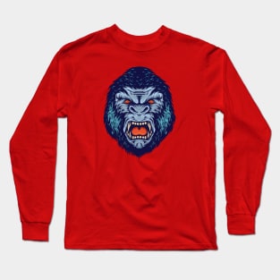 Angry Gorilla Head Long Sleeve T-Shirt